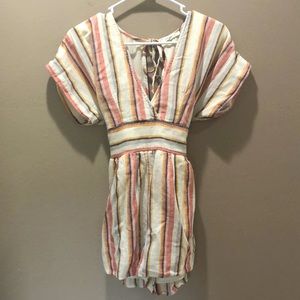 American Eagle Striped Romper